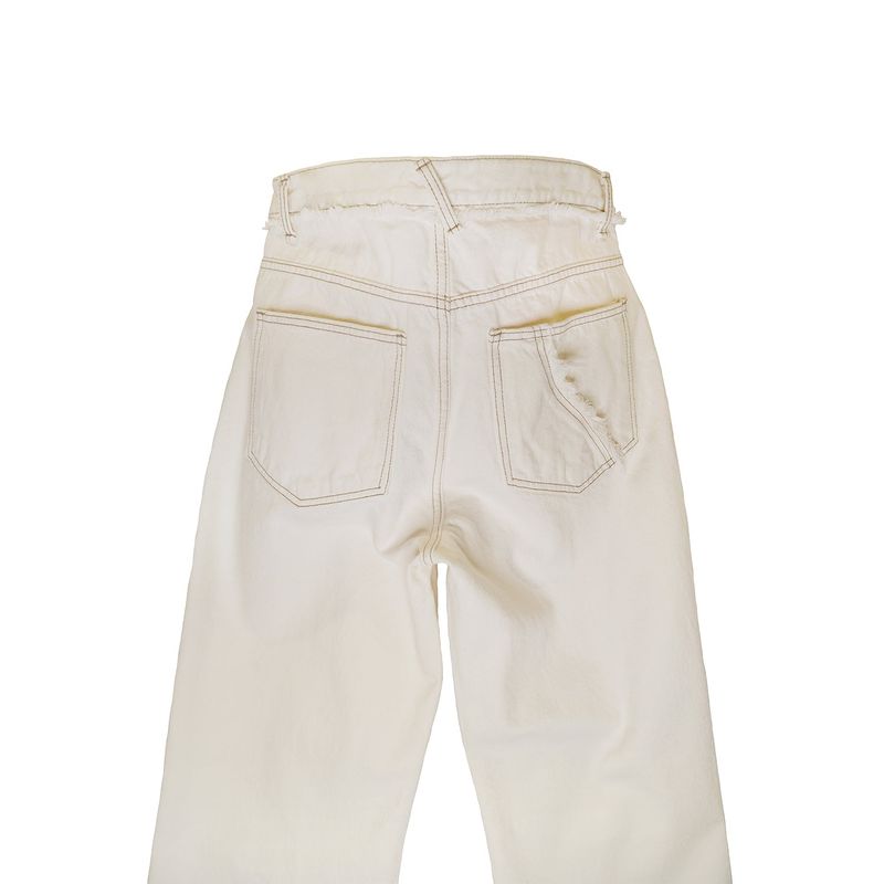 Curved Side Line Denim / Ecru