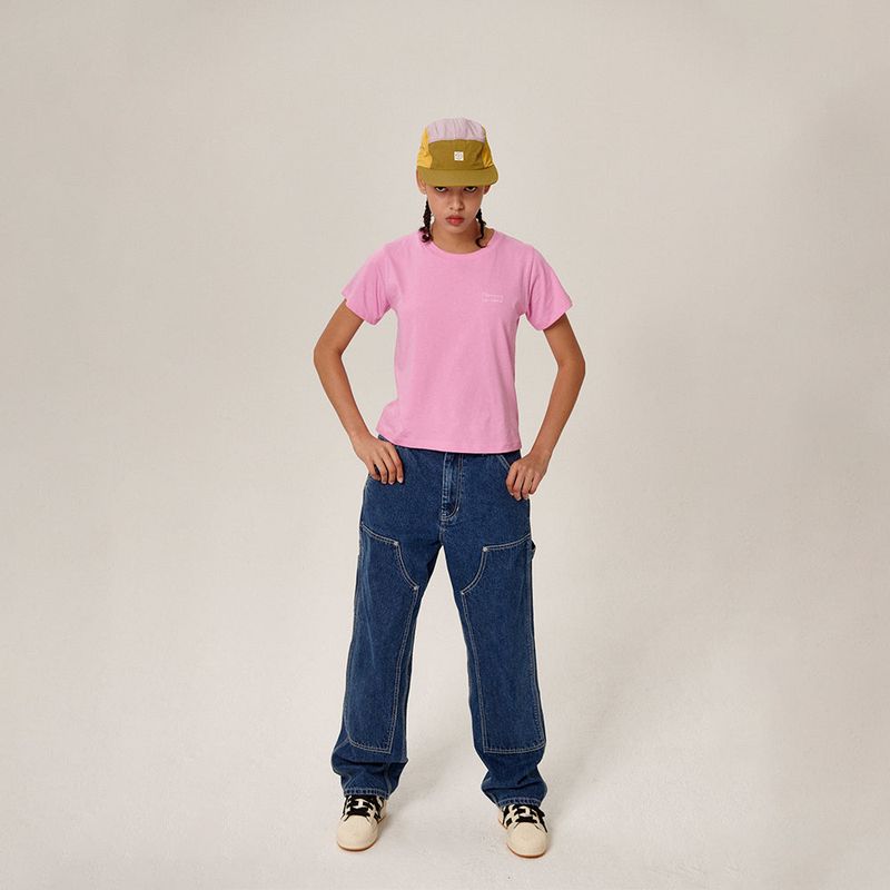 Flatwave in Seoul（フラットウェーブ イン ソウル）の「Fika Classic Logo T-Shirt Pink（Tops）」