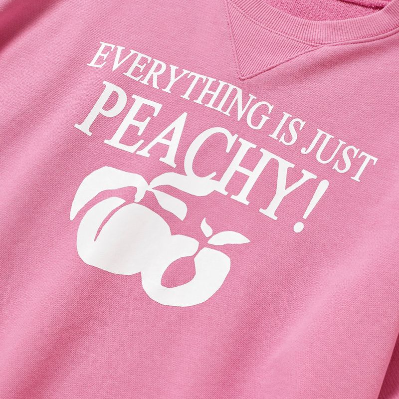WHITE PEACH PRINT SWEATSHIRT_PINK