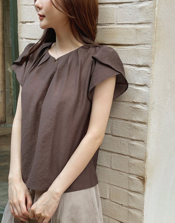 Sally Pintuck Pearl Button Tulip Blouse