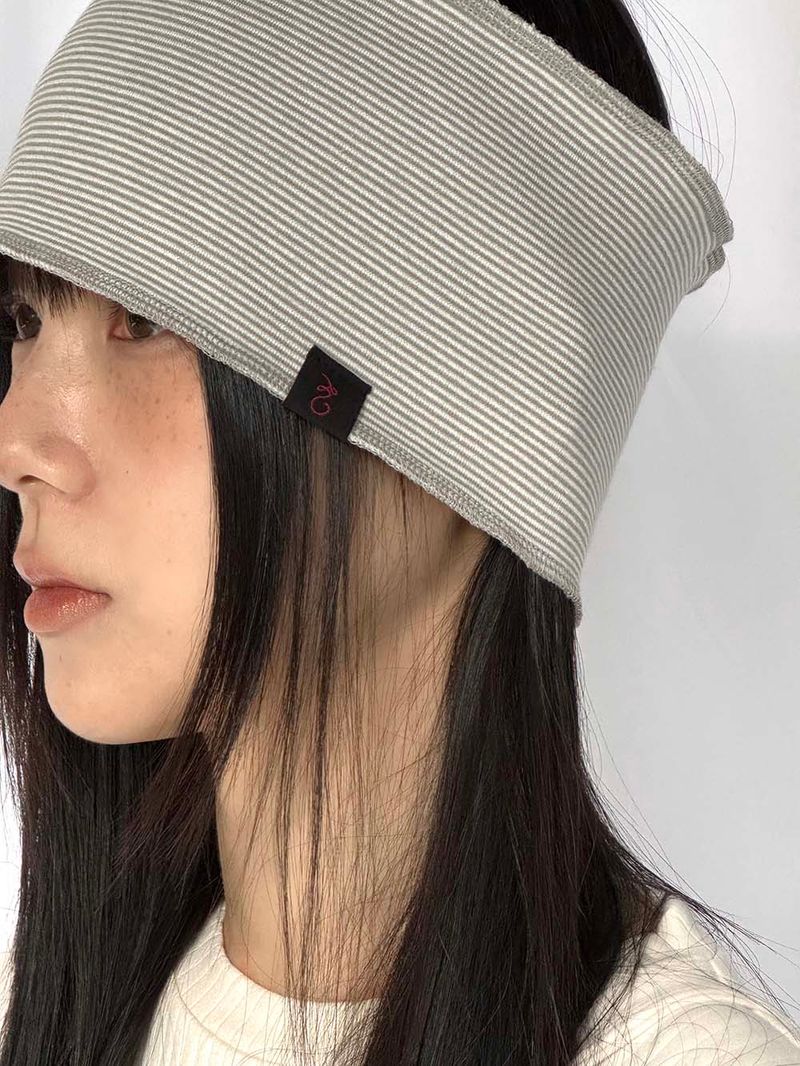 YONOSE（ヨノセ）の「ストライプ ヘアバンド / オートミール（ヘアアクセサリー）」