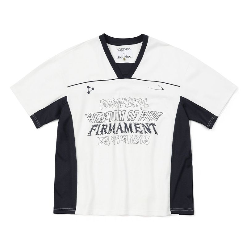 Express Holiday（エクスプレスホリデー）の「4F ブロークコアハーフTシャツ_ホワイト（トップス）」