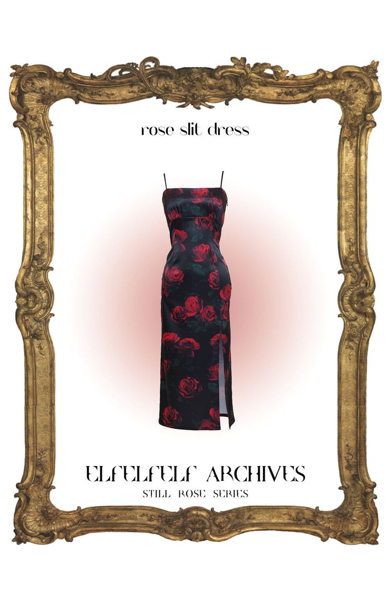 elfelfelf archives（エルフエルフエルフアーカイブ）の「ROSE SLIT DRESS[red]（ワンピース/ドレス）」