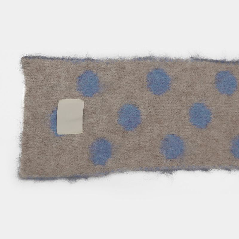 Rolls Dot Color Angora Fur Scarf