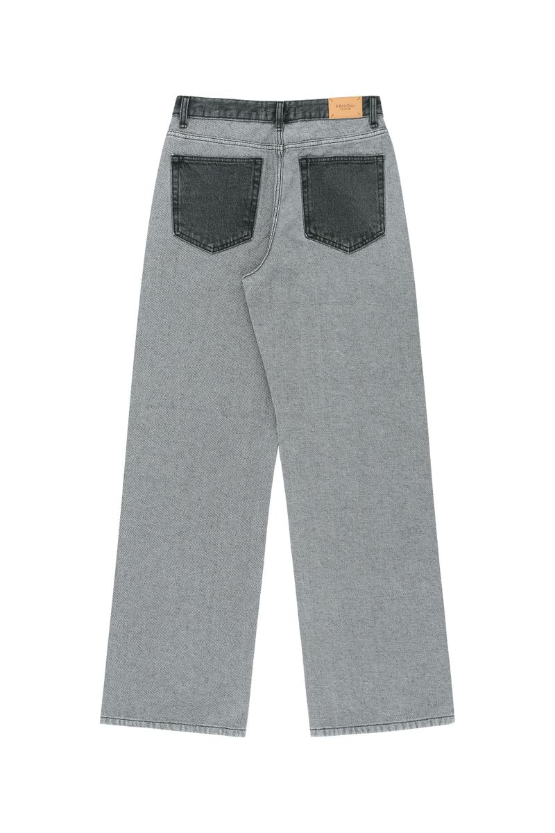 Reverse black denim pants