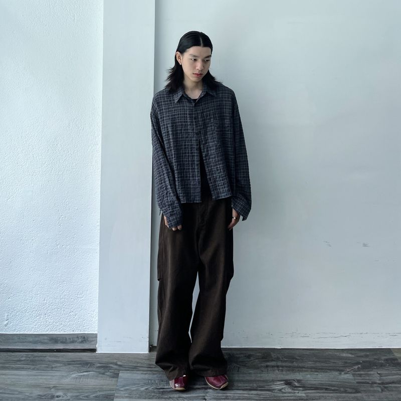 Brown Shadow Wide Pants