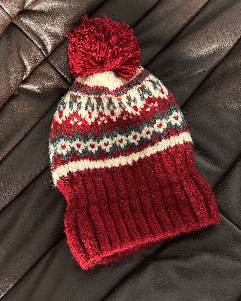 Drop knit roll-up beanie