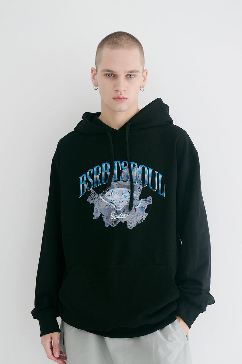 BSRABBIT(ビエスラビット)の「BSR2223FWPO052 BSRBT DIAMOND HOODIE BLACK(Tops)」