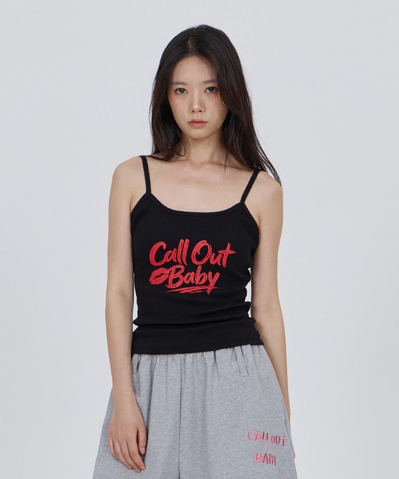 calloutnewyear(cony)(コールアウトニューイヤー(コニー))の「CONY CALL OUT BABY RIB TANK TOP / BLACK(Tops)」