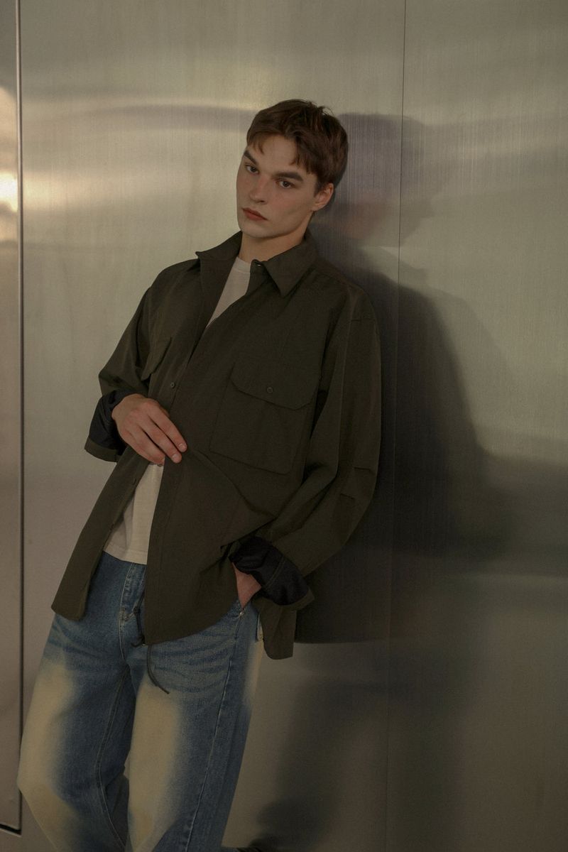 Nylon Max Oversized Pocket Shirt