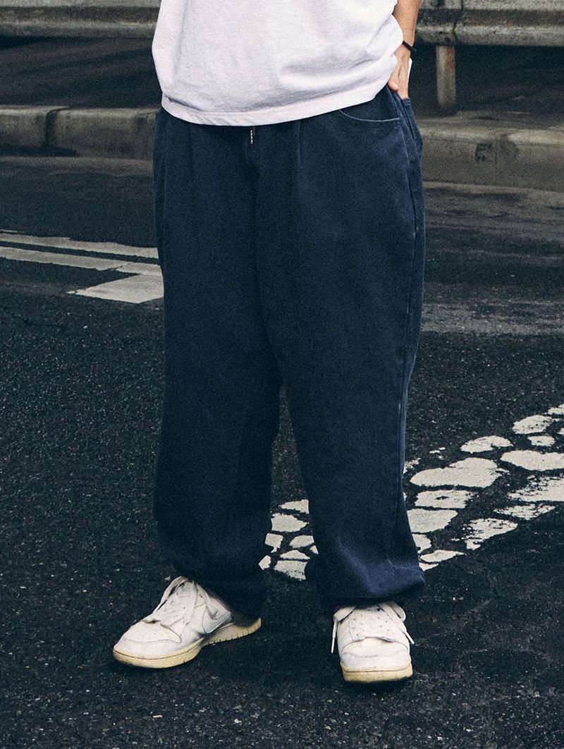 MID90 BAGGY OXFORD PANTS NAVY