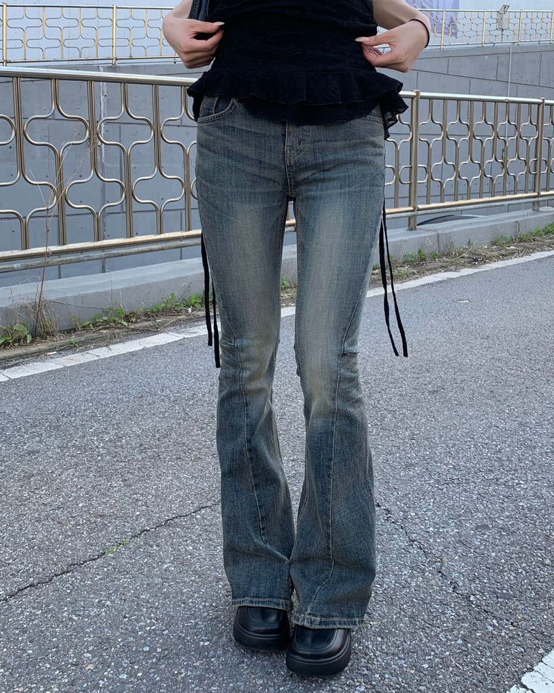 Double line boots cut pants