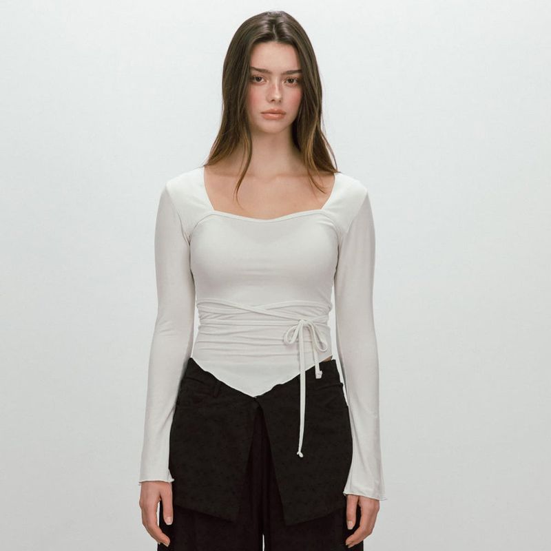 NEUTRAL STRAP T-SHIRT / IVORY
