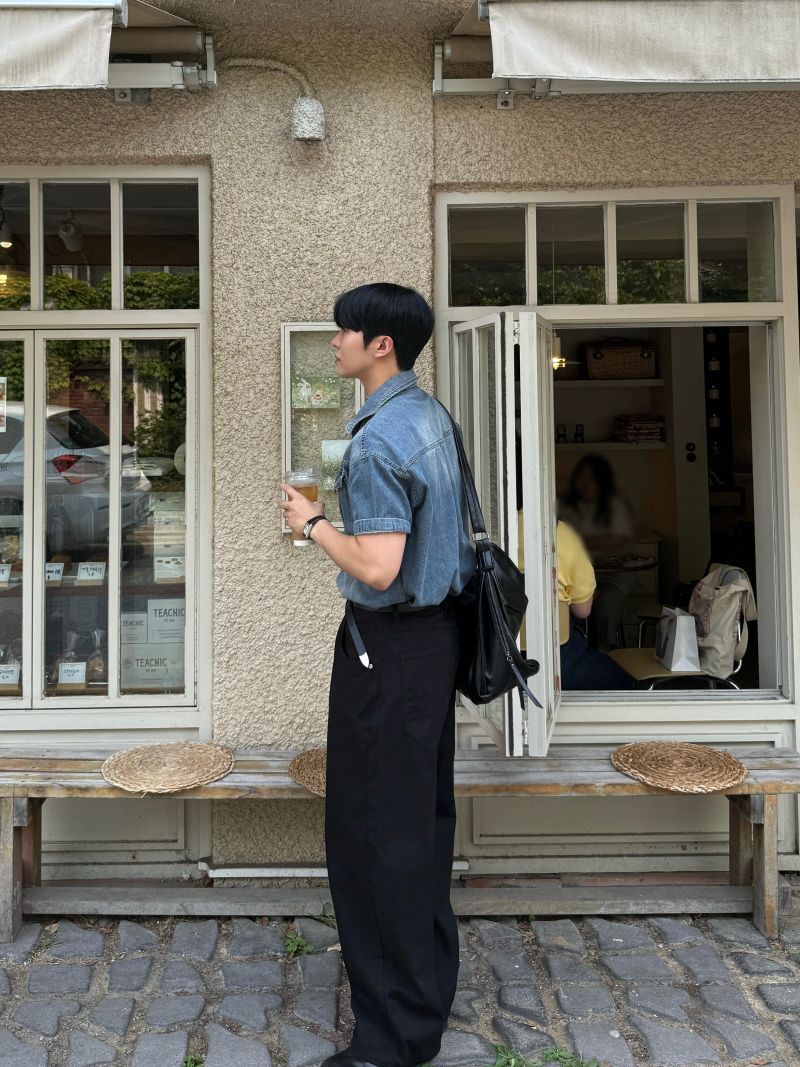 Cotton wide soft balloon pants