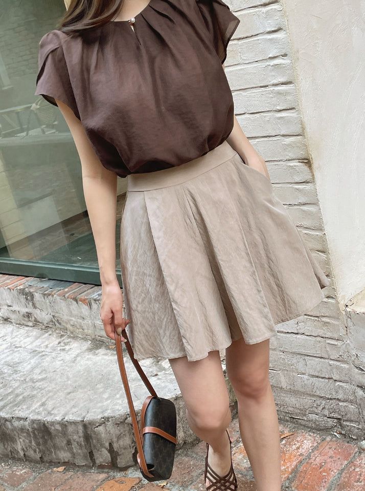 Sally Pintuck Pearl Button Tulip Blouse