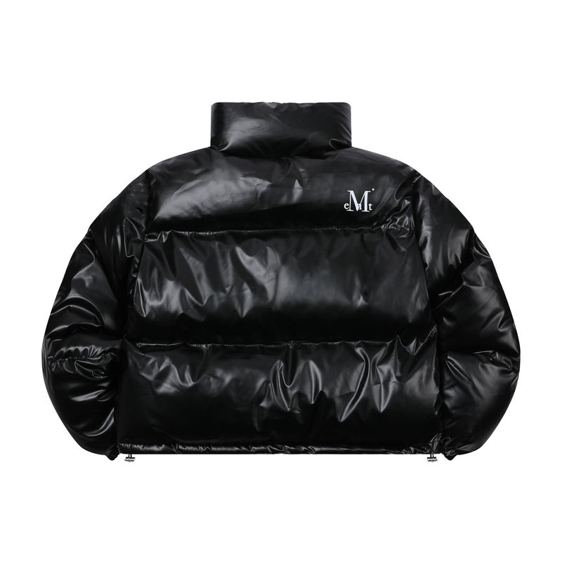 FAVE HIGH NECK GLOSSY CROP PADDING (3COLOR)