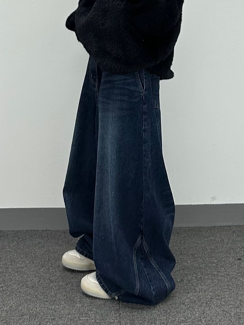wacks balloon denim pants
