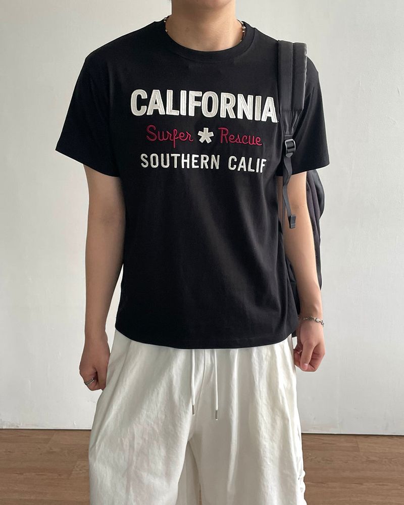 Cali Embroidery Short Sleeve Tee