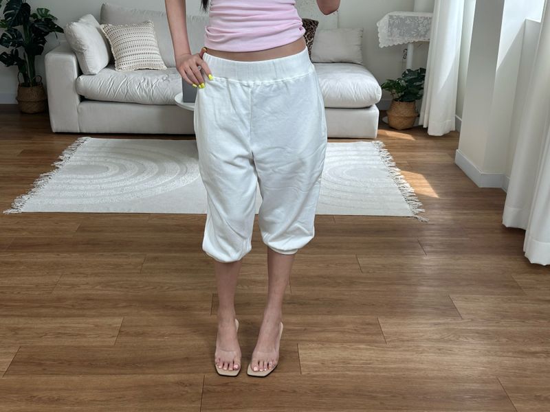 balloon sweat capri pants
