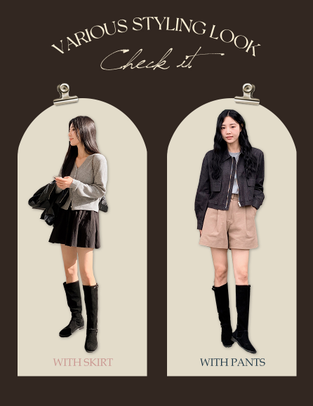 Belt Suede Long Boots