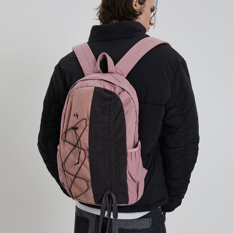 Half String Corduroy Backpack