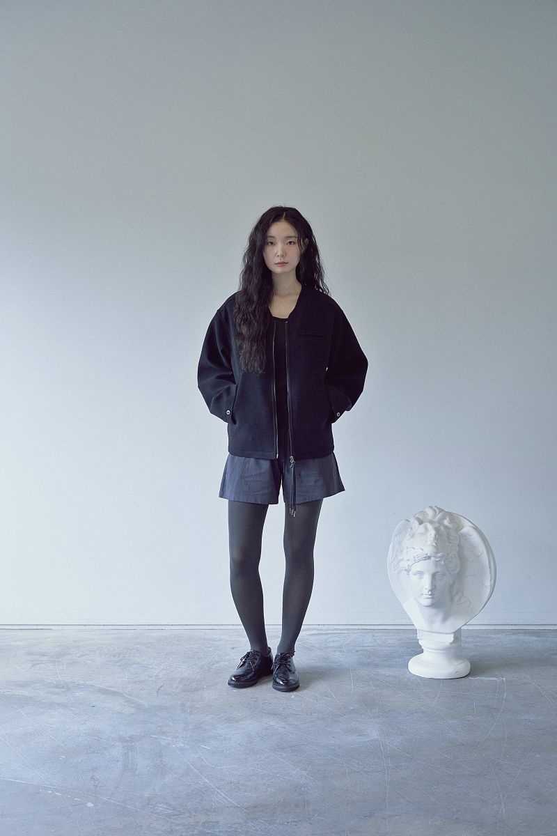 PURE-WOOL 90 Y ZIP-UP JACKET (Black)