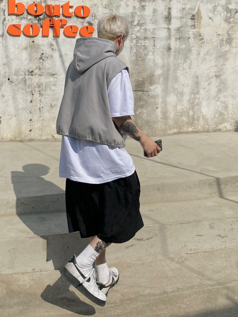 SL Wide Pintuck Bermuda Pants 3C