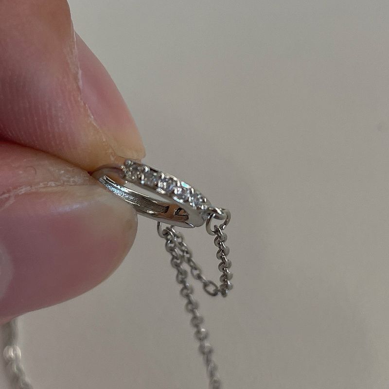 chain layered earring (925silver)