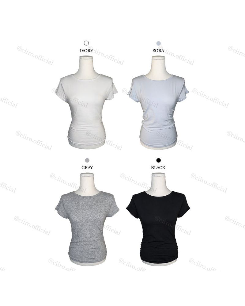 cap short-sleeve modal short-sleeved T-shirt (4 colors)