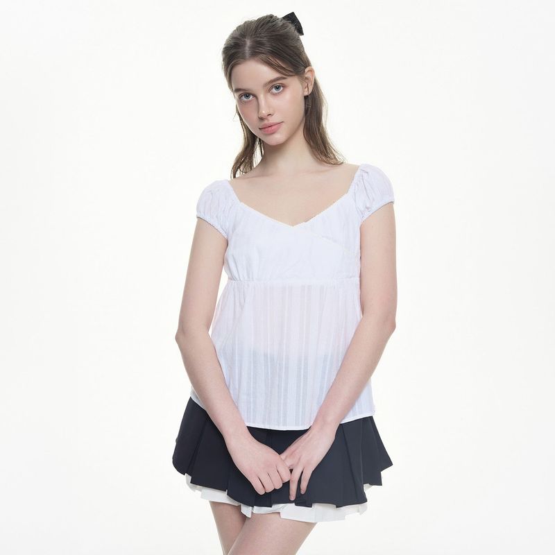 Whisfairy（ウィスフェアリー）の「Angel Wrap Blouse - WHITE（Tops）」