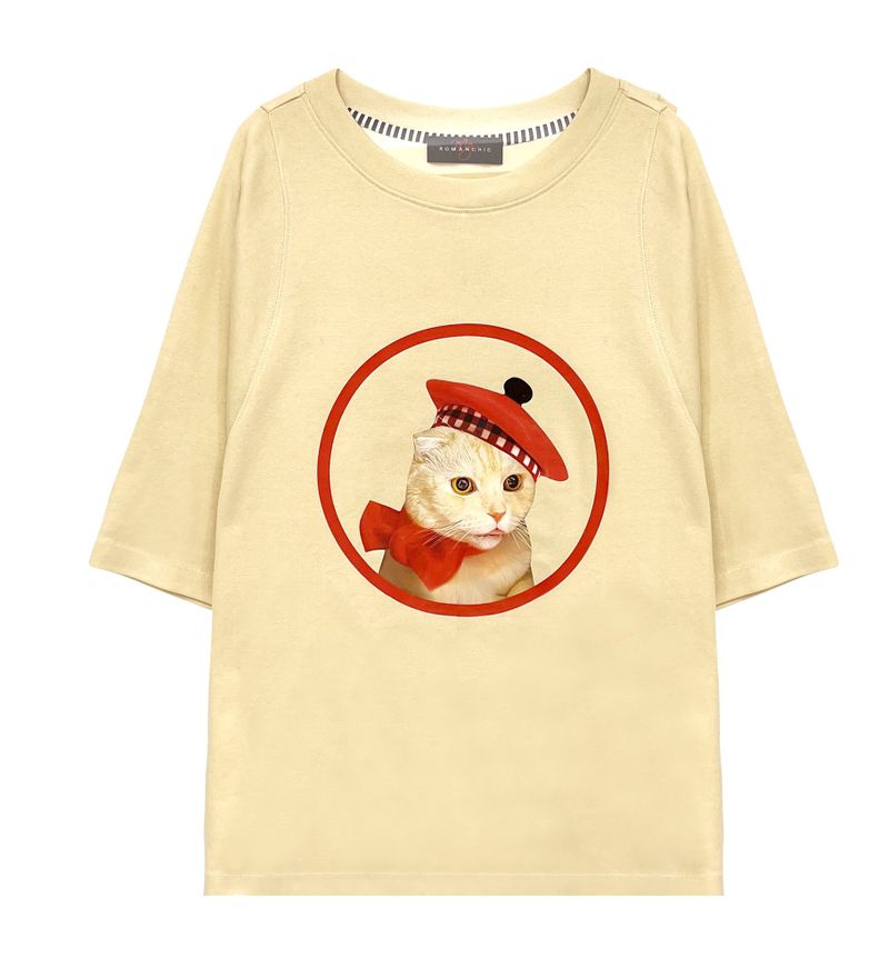 Hat on cat T-shirt