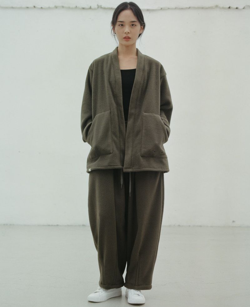WARM-FLEECE BALLOON PANTS (Khaki)
