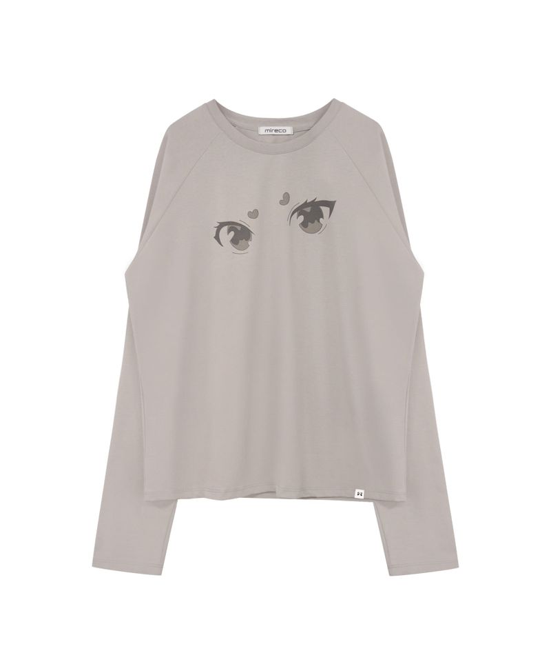 MIRE EYES RAGLAN T DUSTY GREY