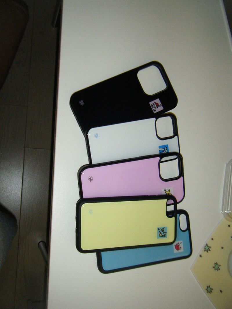 white square patch epoxy phone case