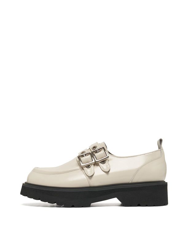 Biker Platform loafer ivory
