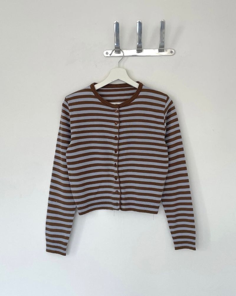 kitsch Round Stripe Cardigan 4C
