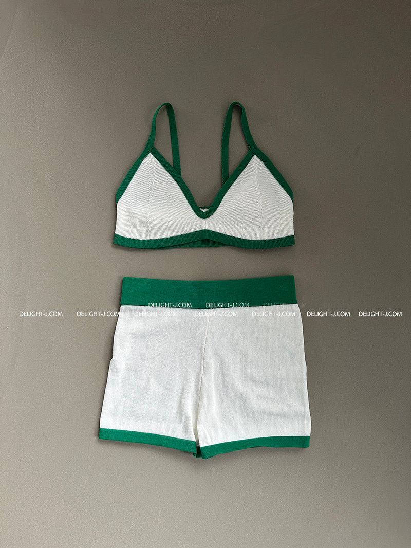 knitwear colored bikini swimwear