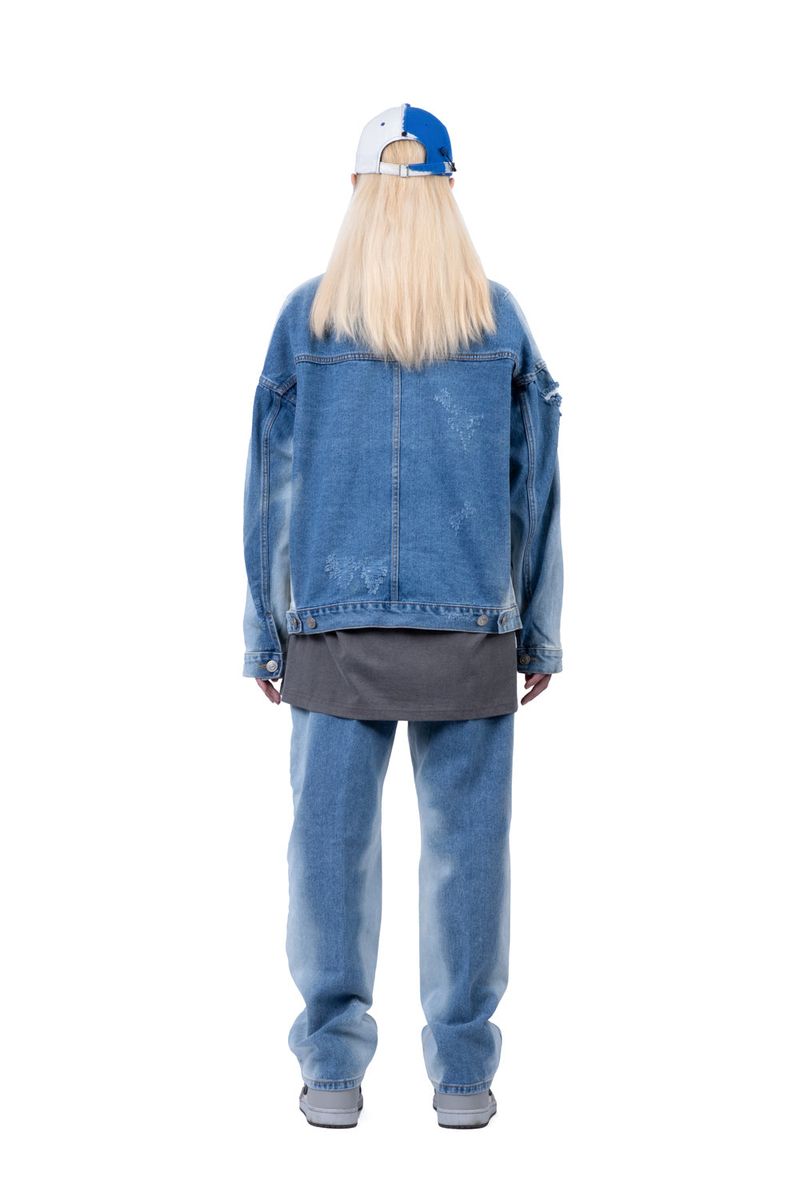 BBD Side Bleached Denim Jacket (Blue)