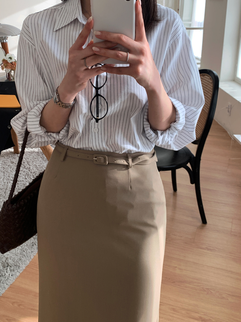 Setter Slit Belt Skirt / 4 colors