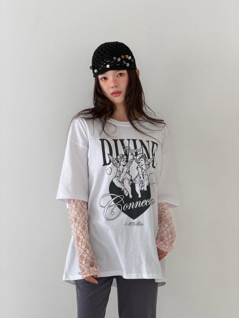 ANGEL Lace Layered T-shirt