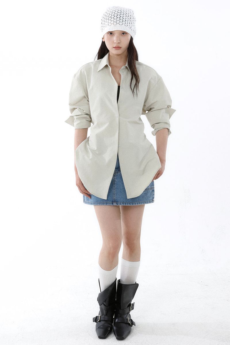 BACKLESS SHIRT_CREAM