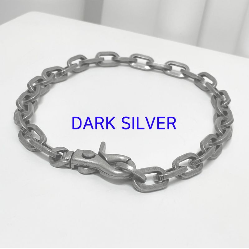 [BLESSEDBULLET]11mm round chain link necklace_dark silver