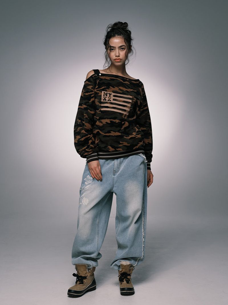 NYX FLUFFY OFF SHOULDER KHAKI