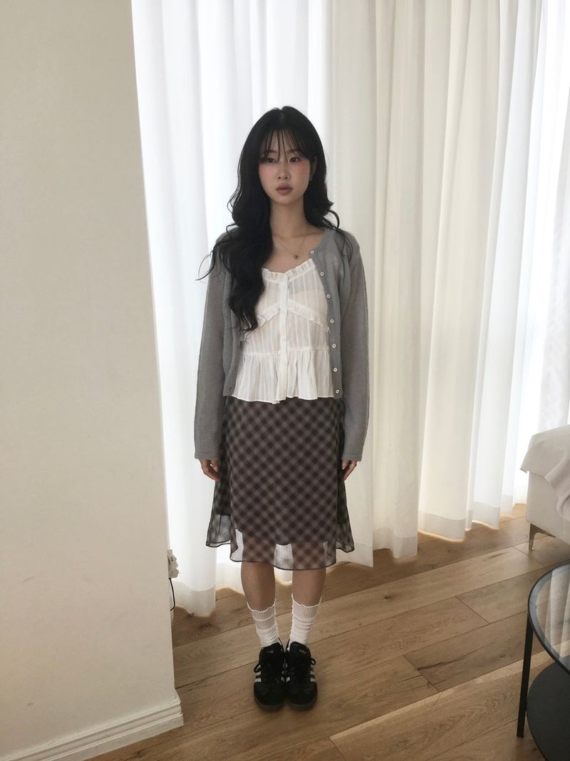 Plaid Midi Skirt