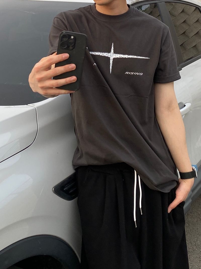 Rising lettering short sleeve T 3C