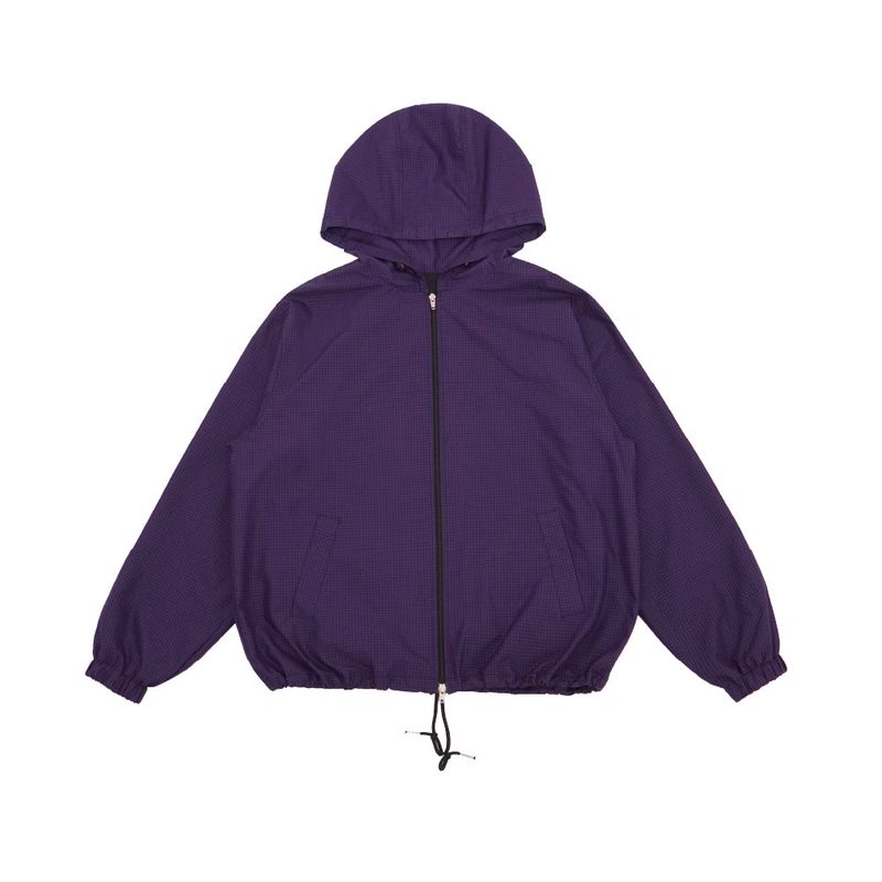 Check Hoodie WindBreaker (purple)