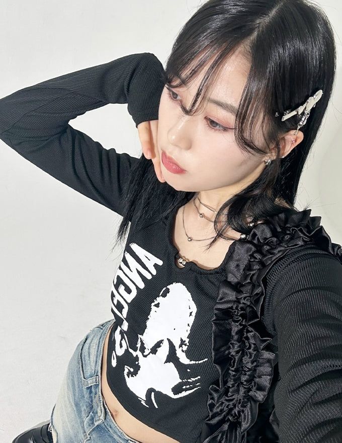 Choker Neck Cropped T-shirt