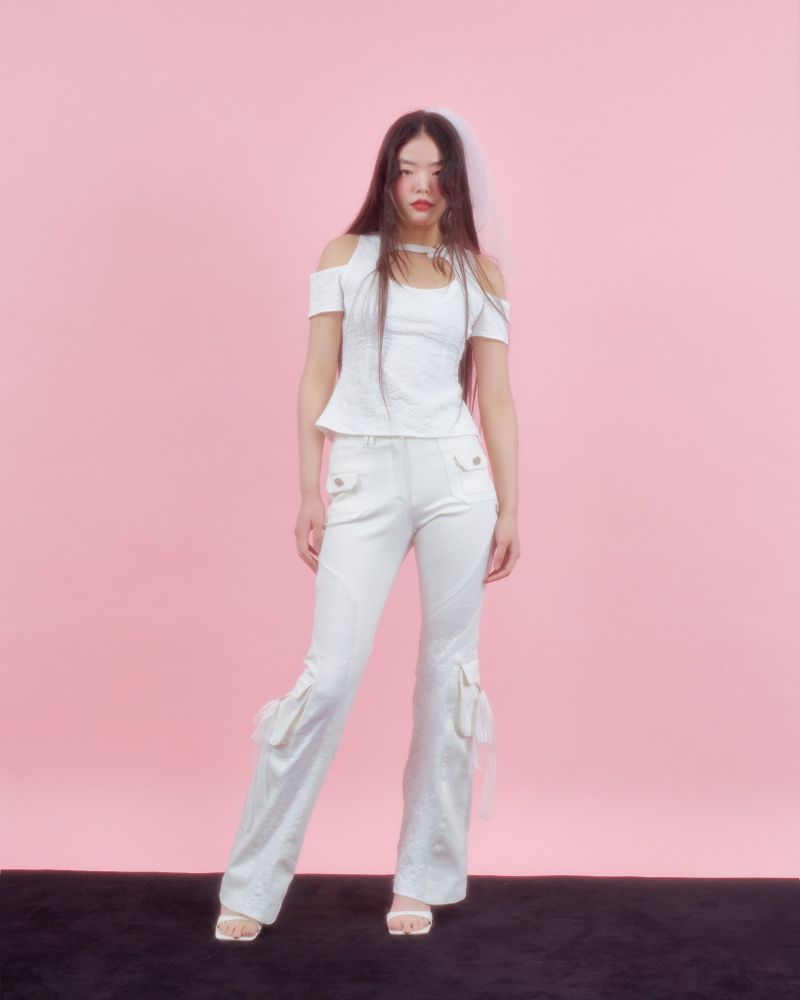 ROSE HALTER BLOUSE [WHITE]