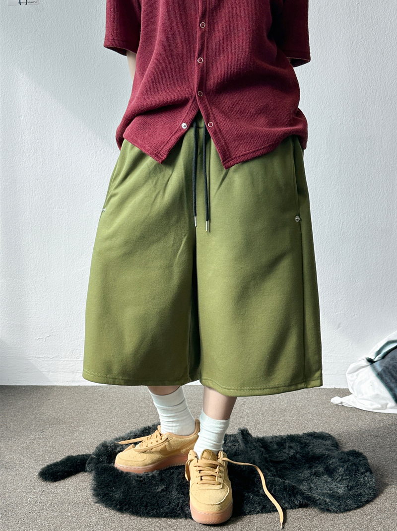 Pinter Snap Color Block Balloon Bermuda Shorts 7color