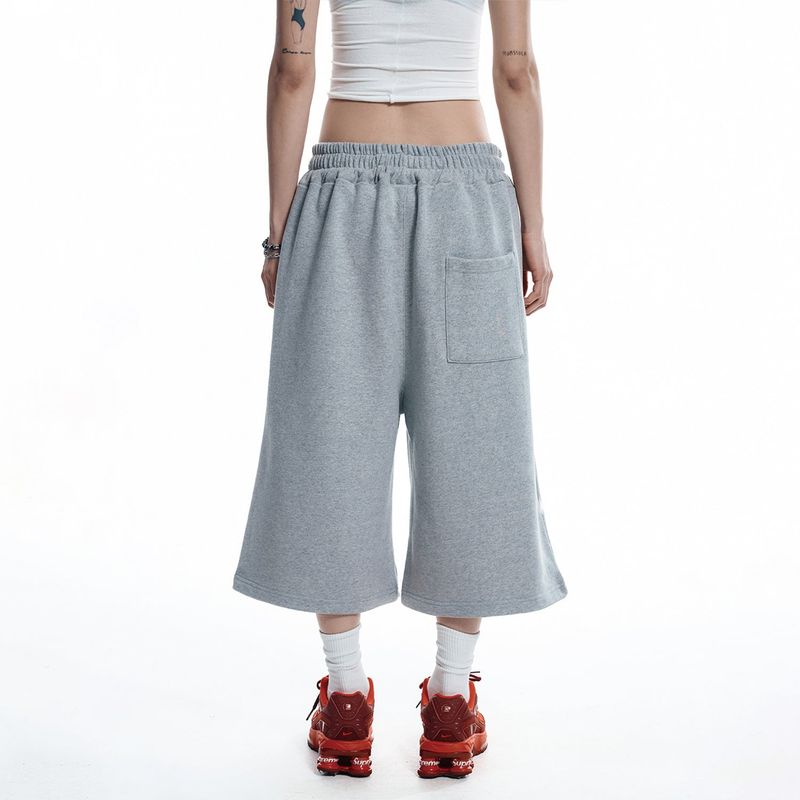 ENOE Patch Sweat Bermuda Pants - GREY